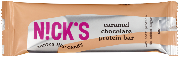 Nicks soft protein bar caramel chocolate  50g