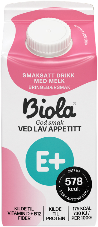 Biola e+ drikke bringebær  300ml