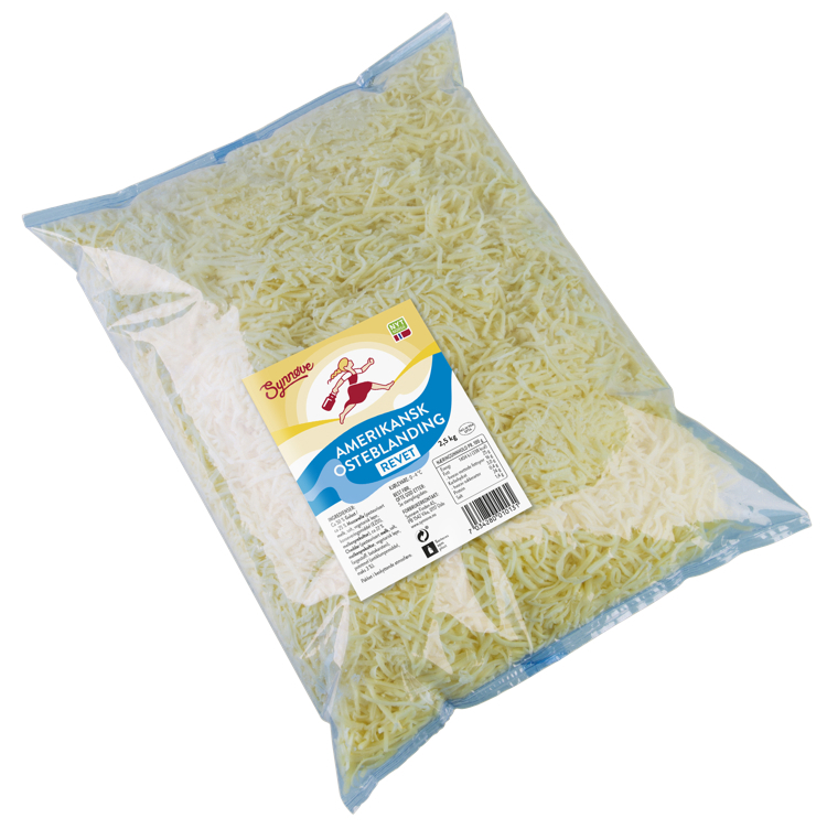 Amerikansk osteblanding revet  2,5kg