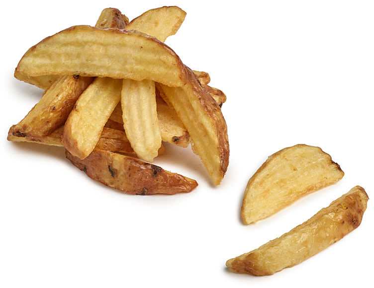 Potato boat fluted w/peel  1,6kg
