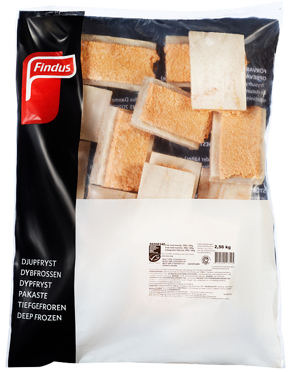 Fish w/almond topping msc 160g    2,56kg