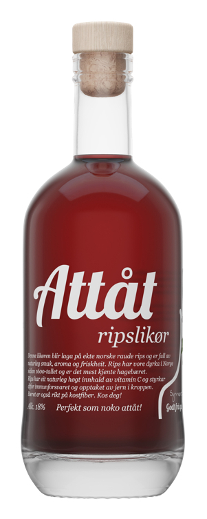 Attåt ripslikør   18%   50cl