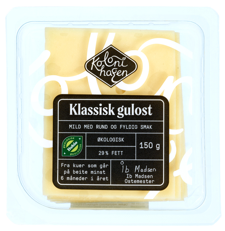 Klassisk gulost, skivet økol.  150g