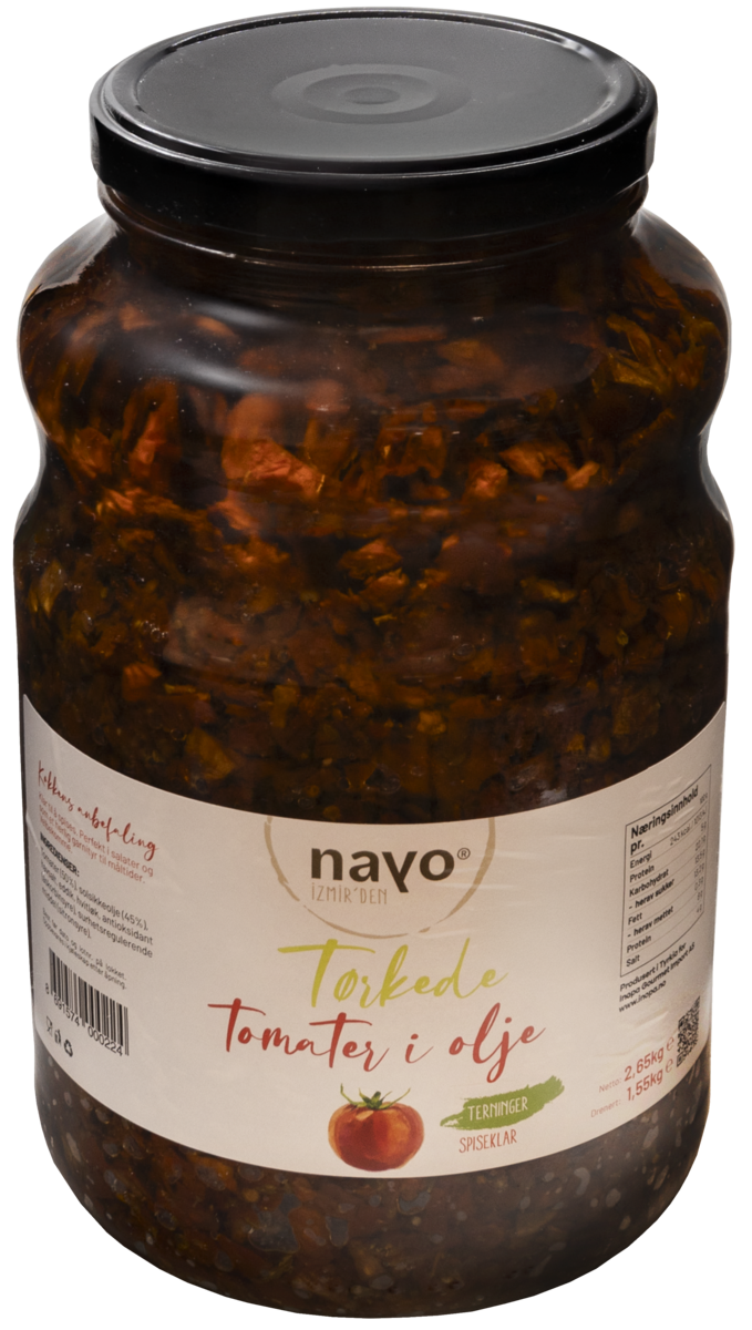 Soltørkede tomater i olje, terninger  2650g