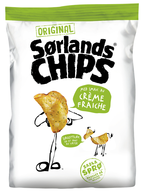 Sørlandschips creme fraiche 100g