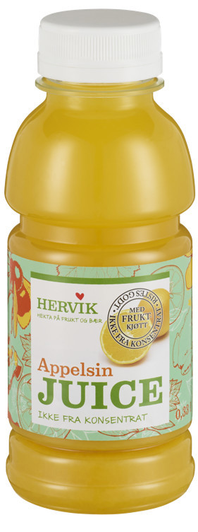 Hervik appelsinjuice   0,33l