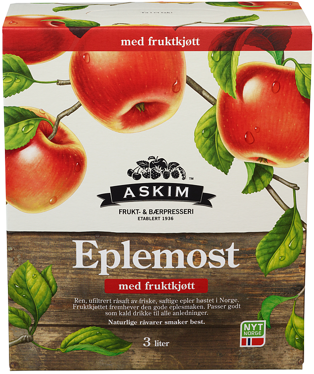 Eplemost m/fruktkjøtt  3l