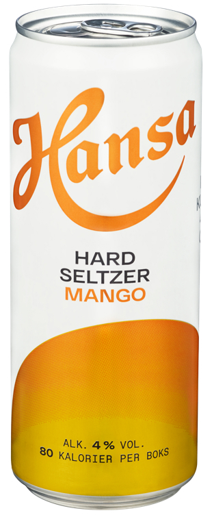 Hansa hard seltzer mango bx   4%   20x33cl