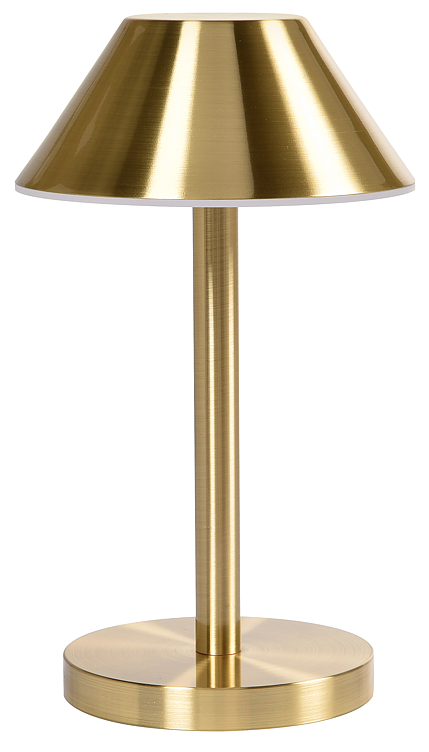 Led lampe trådløs 12x21cm zelda midi brass stk