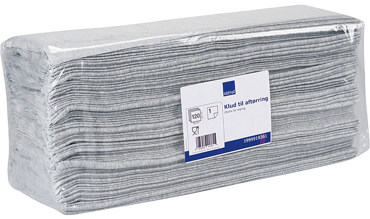 Industriklut 42x35cm grå, nonwoven 10,5cm interfol 120stk