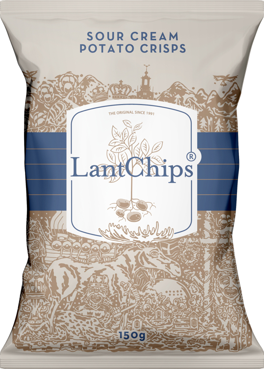 Lantchips sour cream 150g