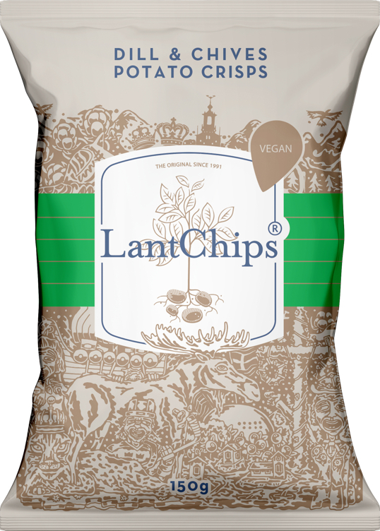 Lantchips dill & chives 150g