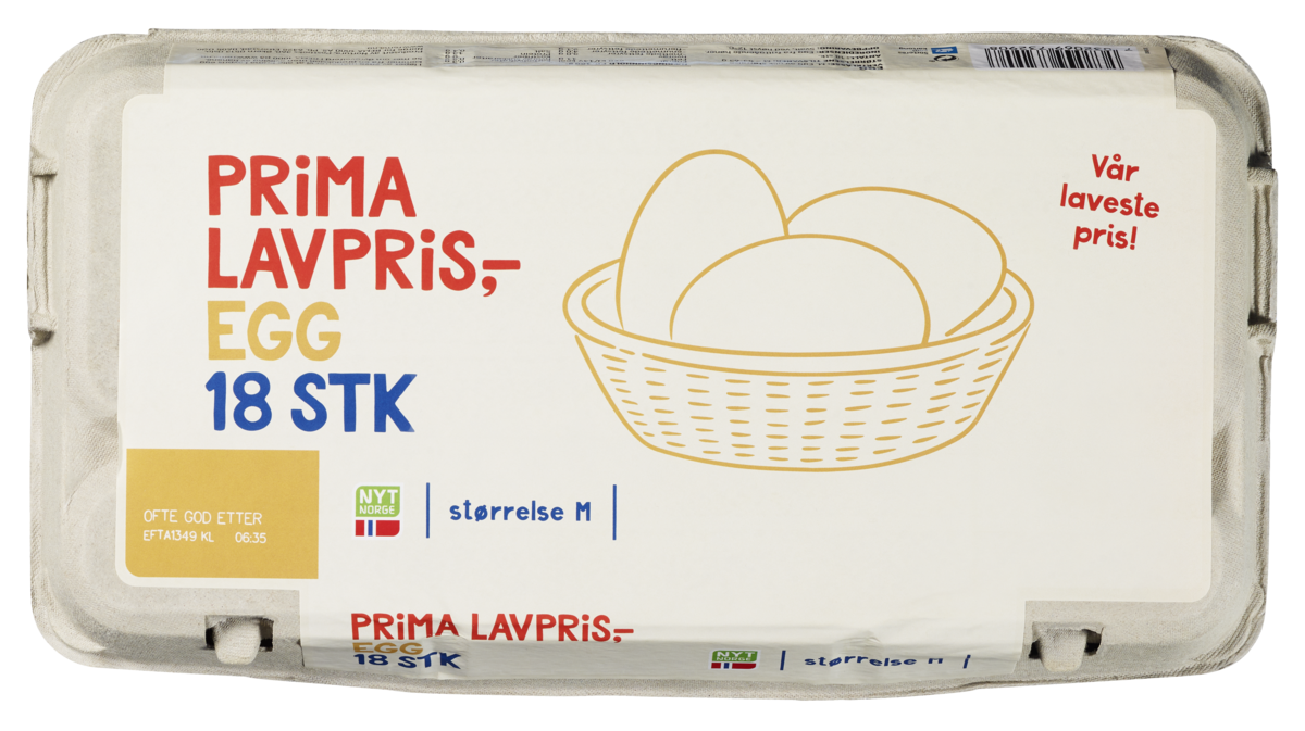 Egg str m   18stk