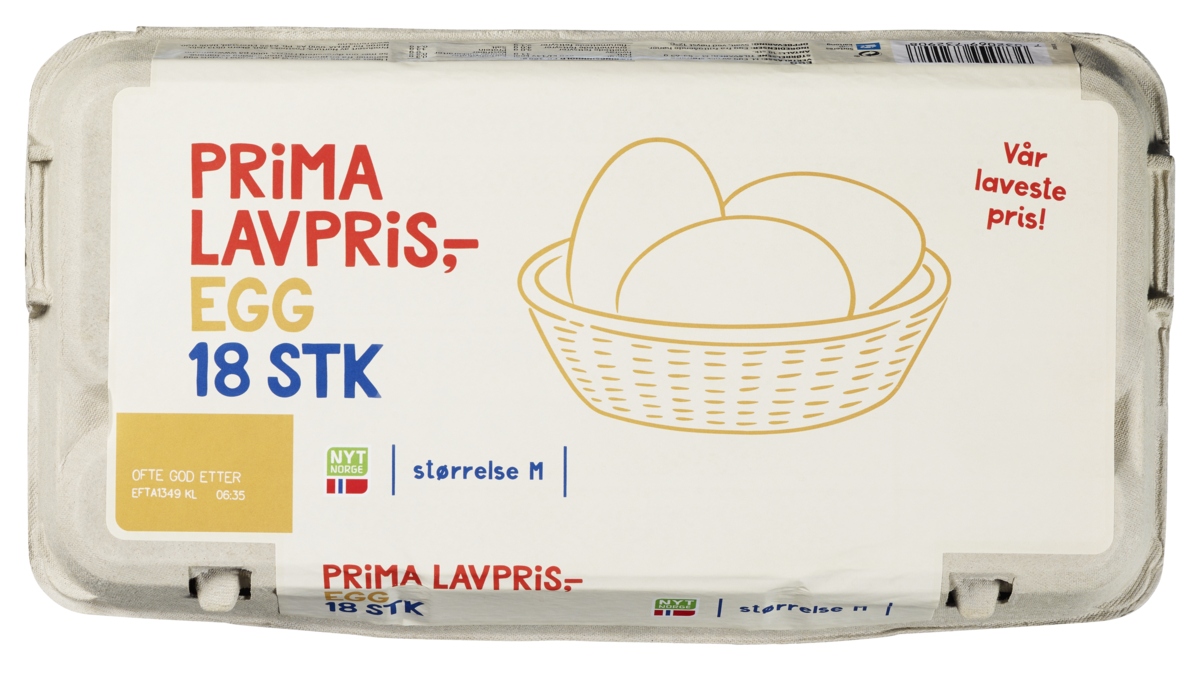 Egg str m 18stk