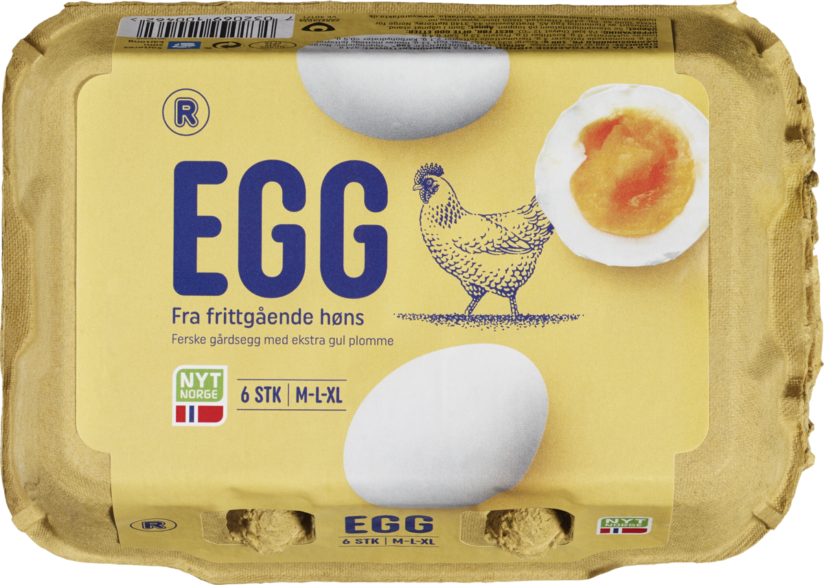 Egg m/l/xl  6stk
