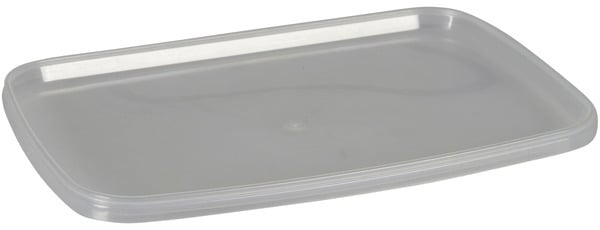 Plastbeger lokk 192x126x9mm klar pp s.forp.  900stk