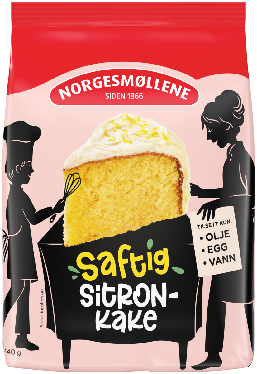 Saftig sitronkake  440g