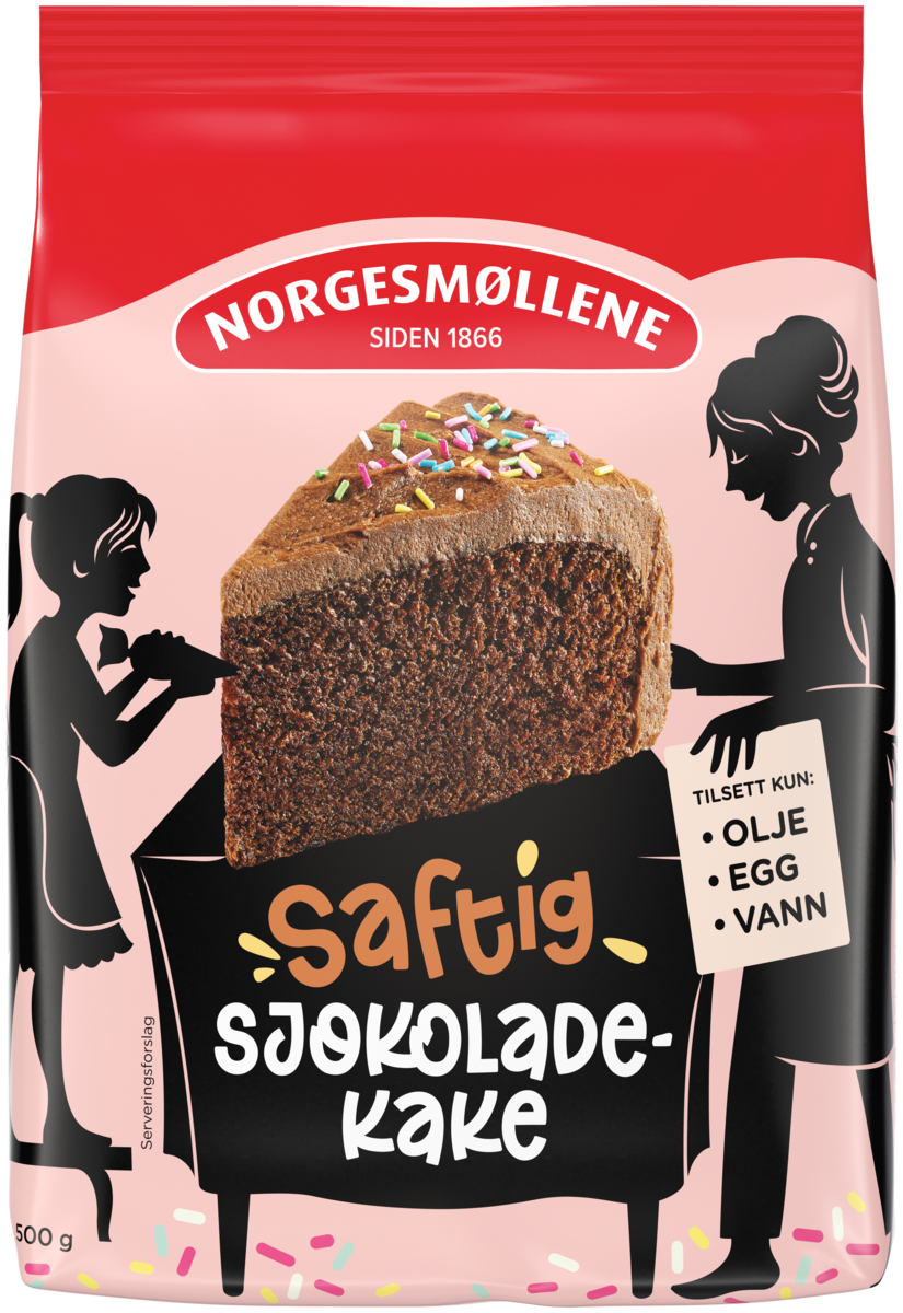 Saftig sjokoladekake  500g