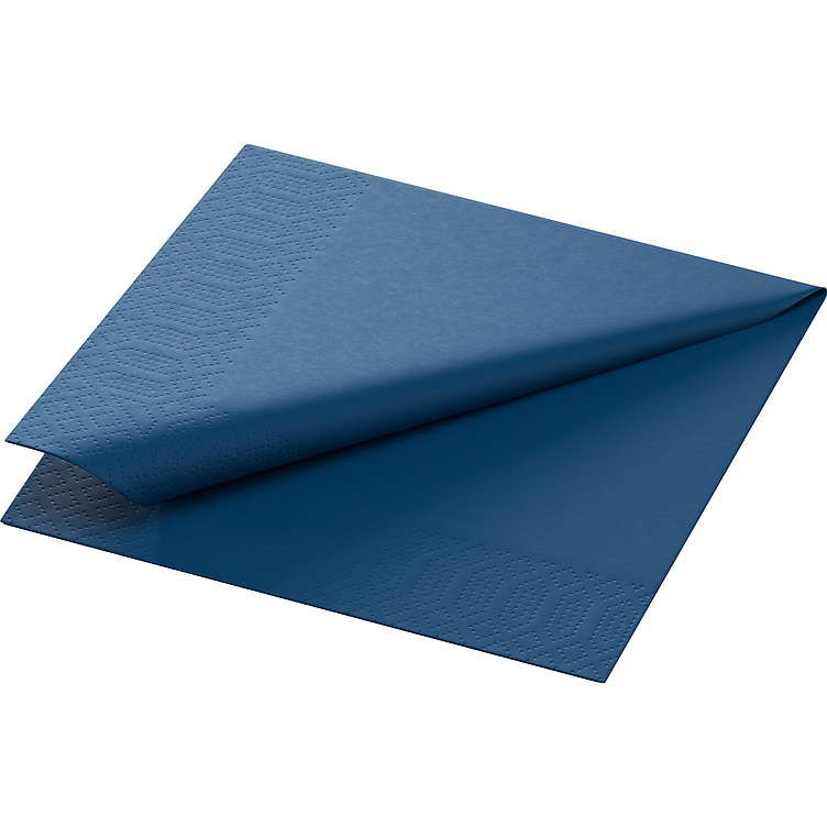 Serv.3l24cm mørk blå 250stk