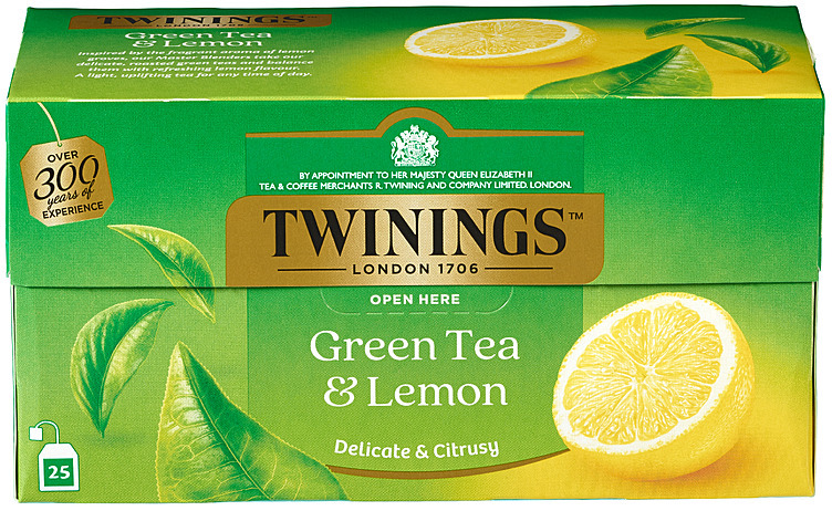 Twinings grønn te sitron   25bg