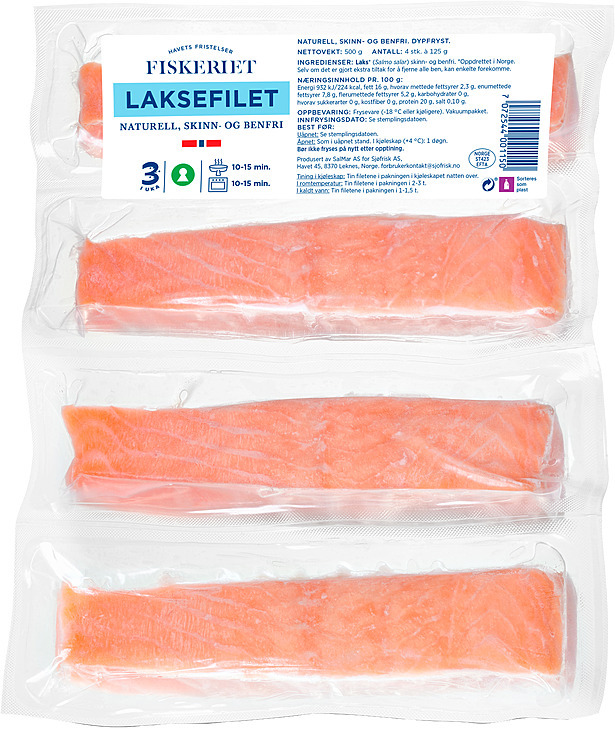 Laks i lenke u/skinn 500g