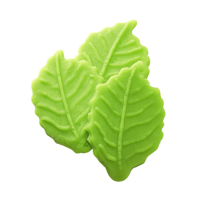 Marzipan leaves green   240pce