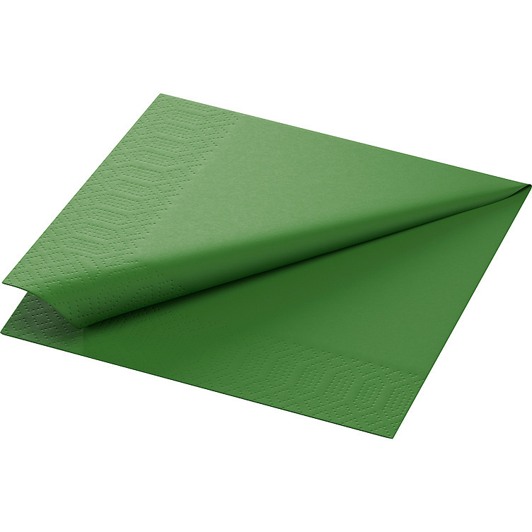 Serviett 3lags 33cm leaf green 125stk