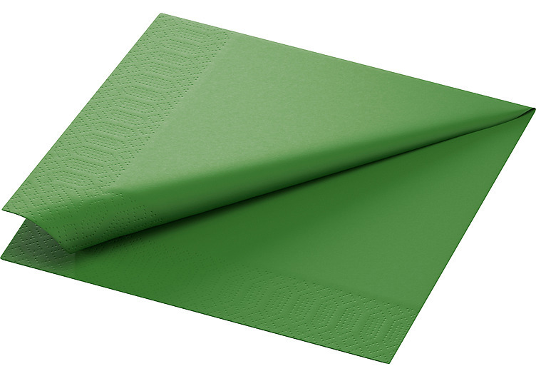 Serviett 3lags 40cm leaf green 125stk