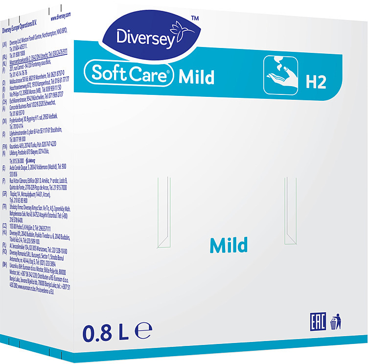 Soft care mild h2 håndsåpe 800ml