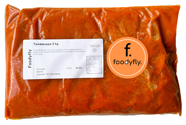 Tomatsuppe m/squash og basilikum  2kg