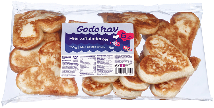 Hjertefiskekaker  700g