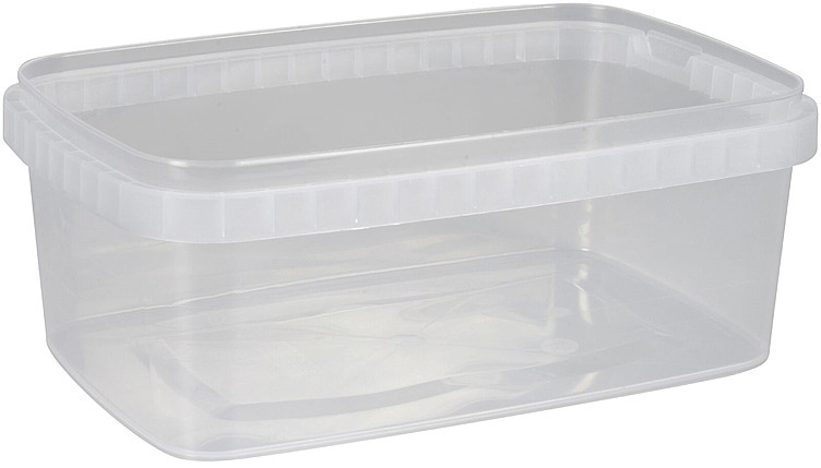 Plastbeger 192x129x73mm 1200ml klar pp 1-rom s.forp. 135stk