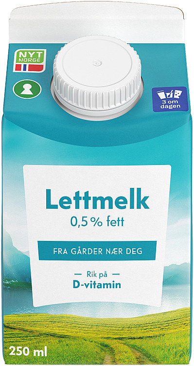 Ekstra lettmelk m/skruk  0,25l
