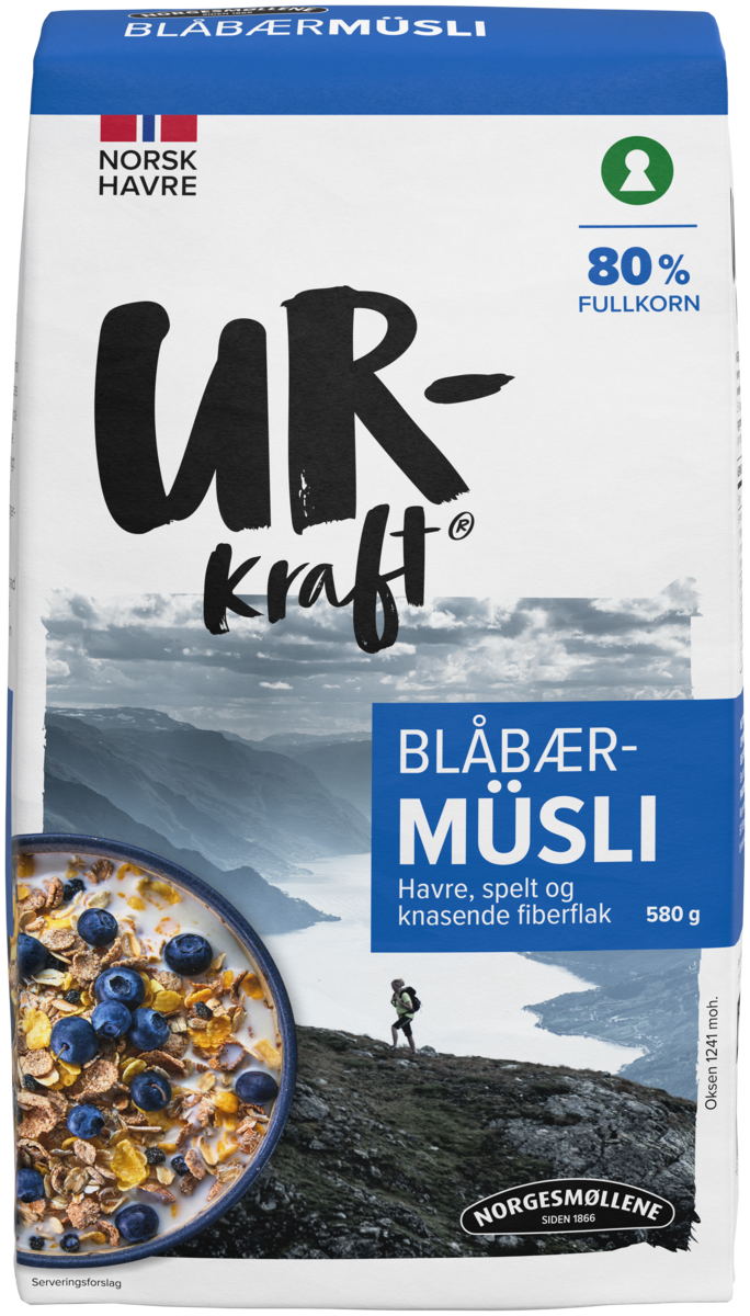 Müsli blåbær  580g