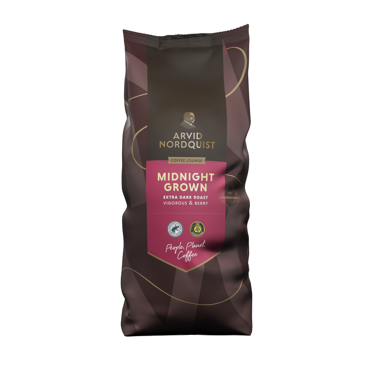 Kaffe midnight grown hele bønner 1kg
