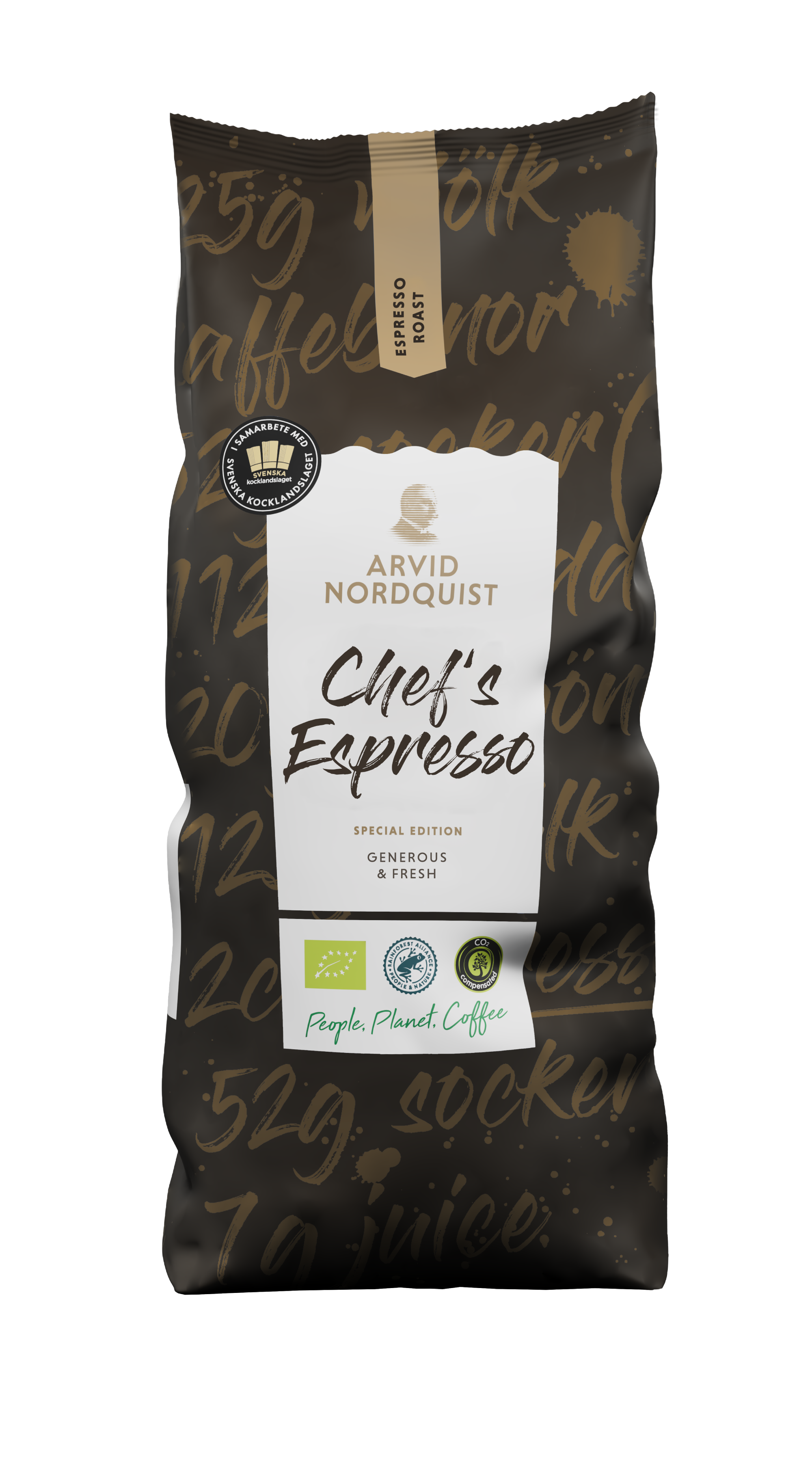 Kaffe chefs blend espresso hele bønner 1000g