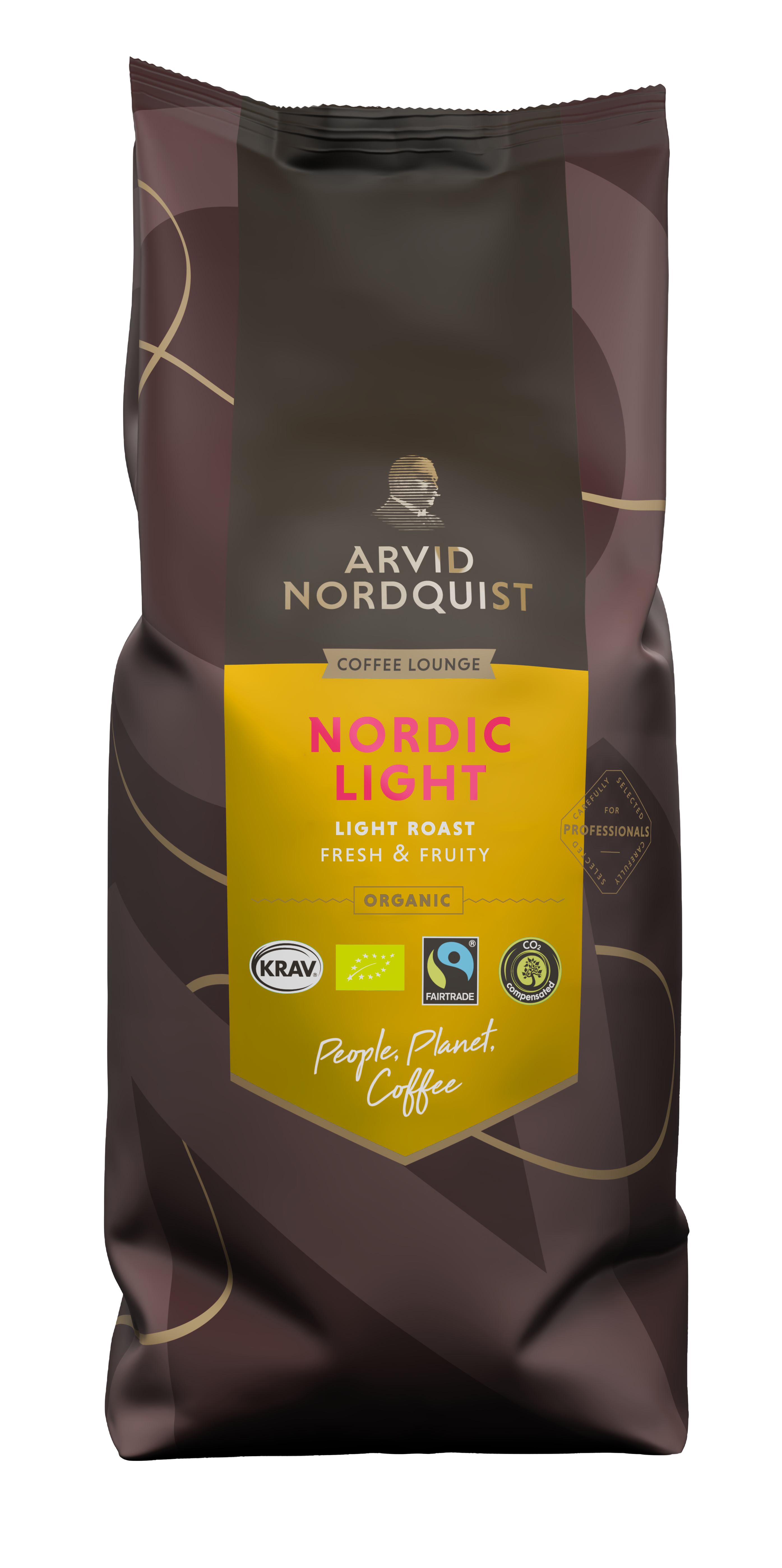 Kaffe nordic light hele bønner  1000g