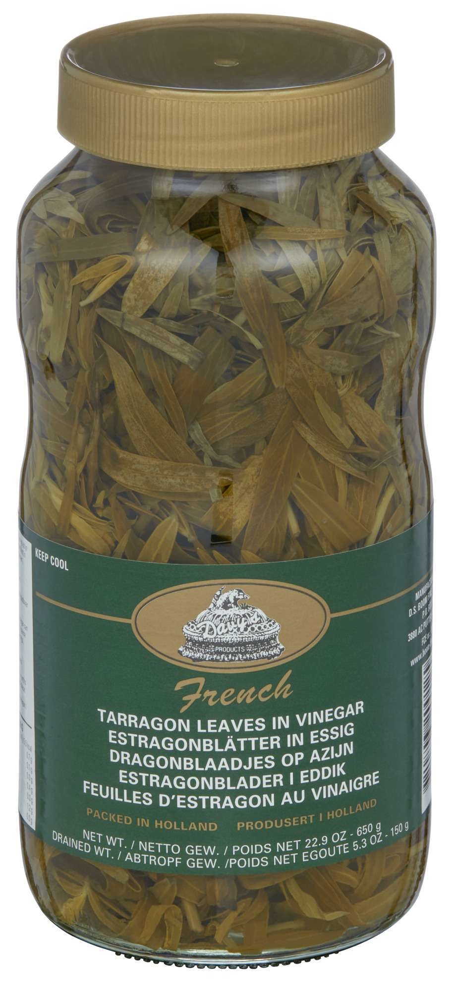 Estragonblader syltede  i lake     650g