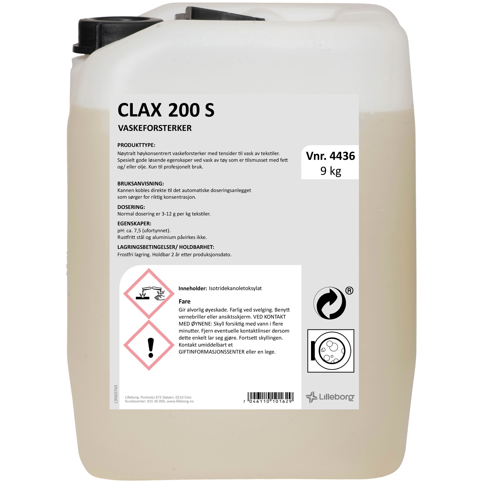Clax 200 s3, forvask 9kg