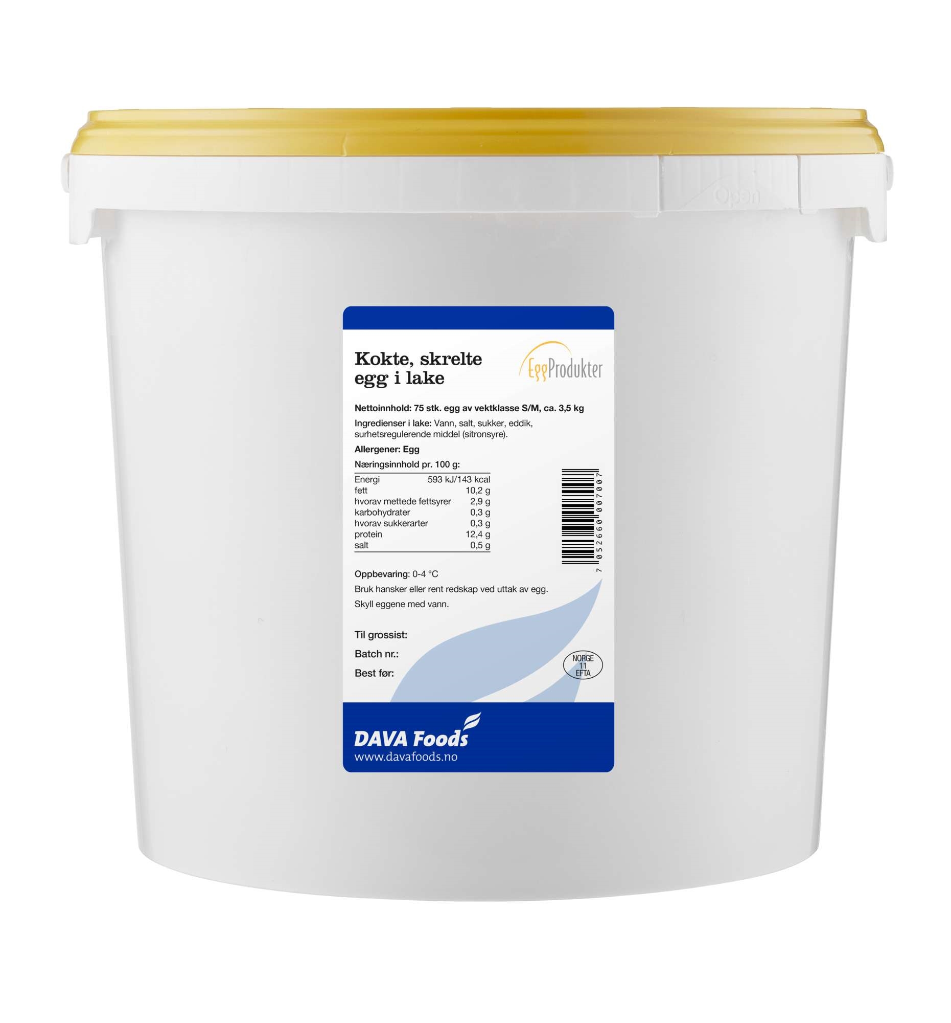 Kokte egg i lake 3,5kg