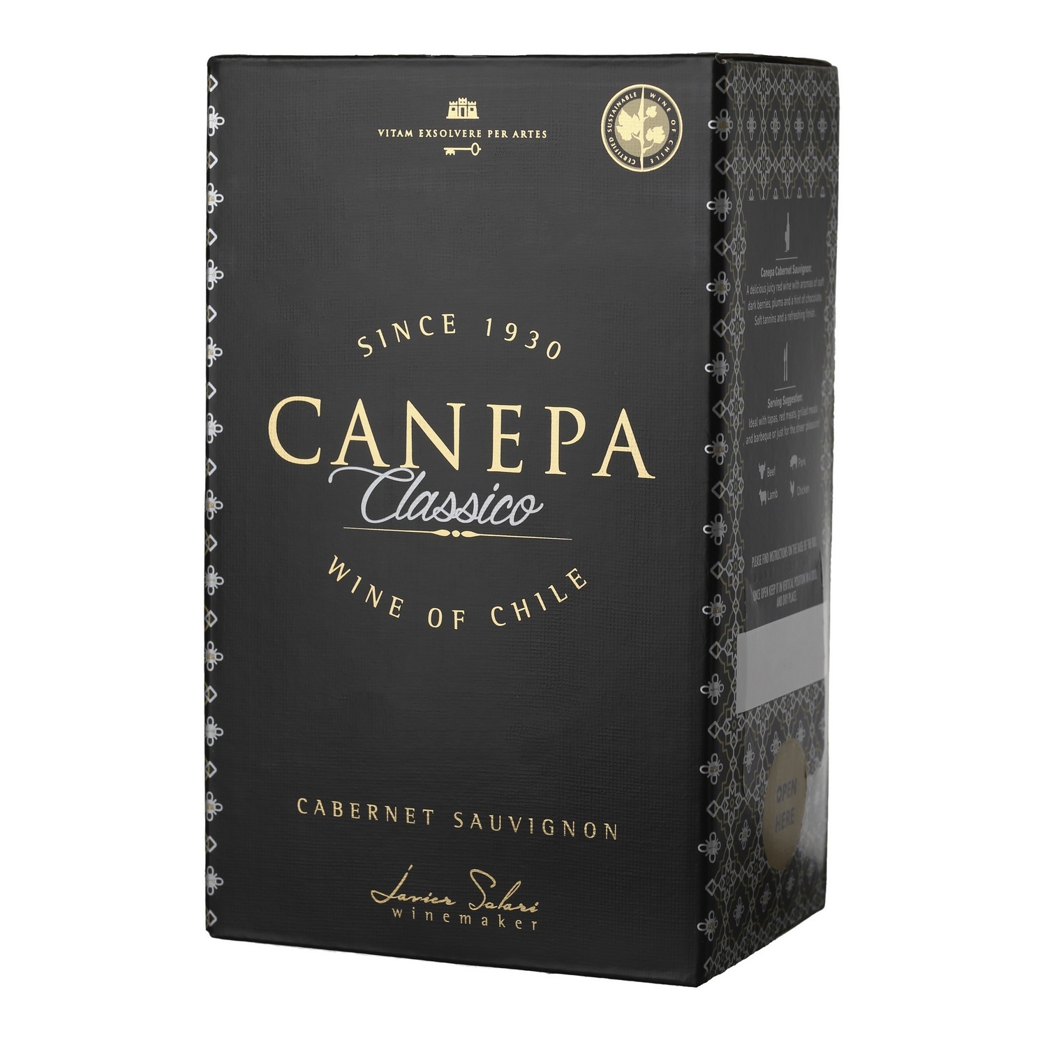 Canepa classico cabernet sauvignon 11,5% bib 2l