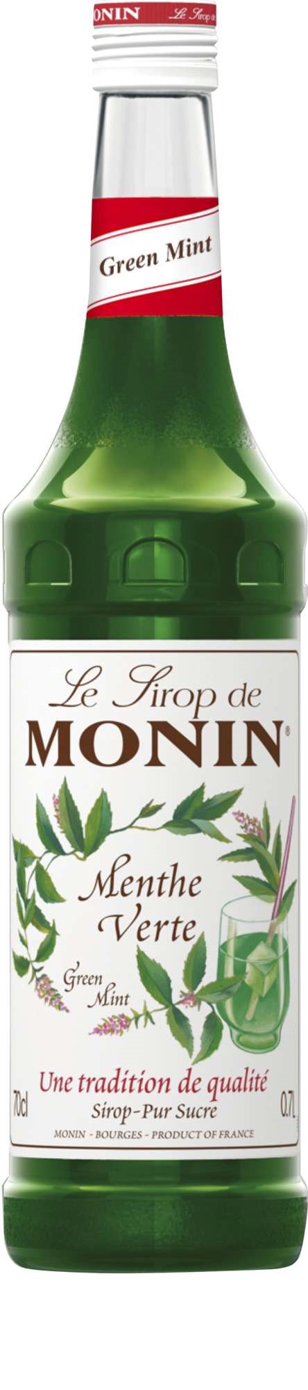 Monin green mint syrup   70cl