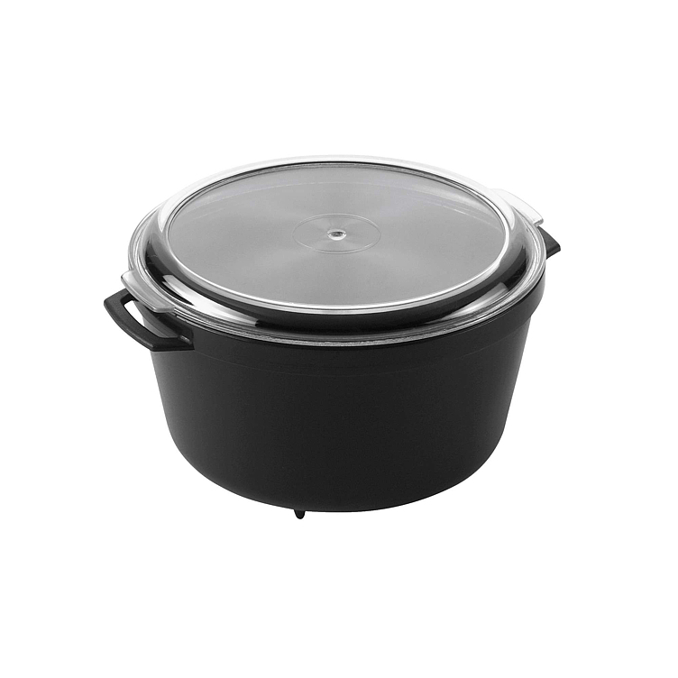 Plastic pot 500ml w/legs & lid  100pce
