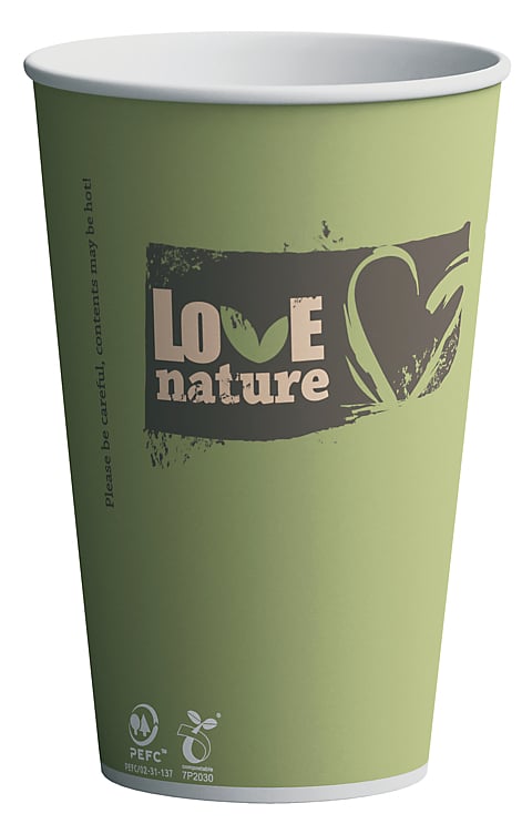 Kaffebeger bioware 90mmø 40cl  50stk