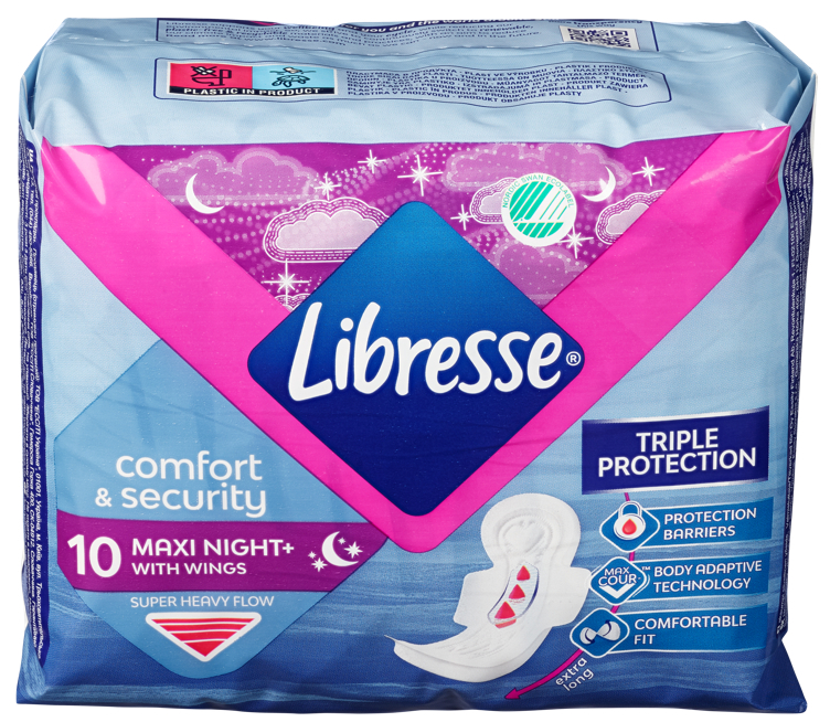 Libresse maxi goodnight wing 10stk