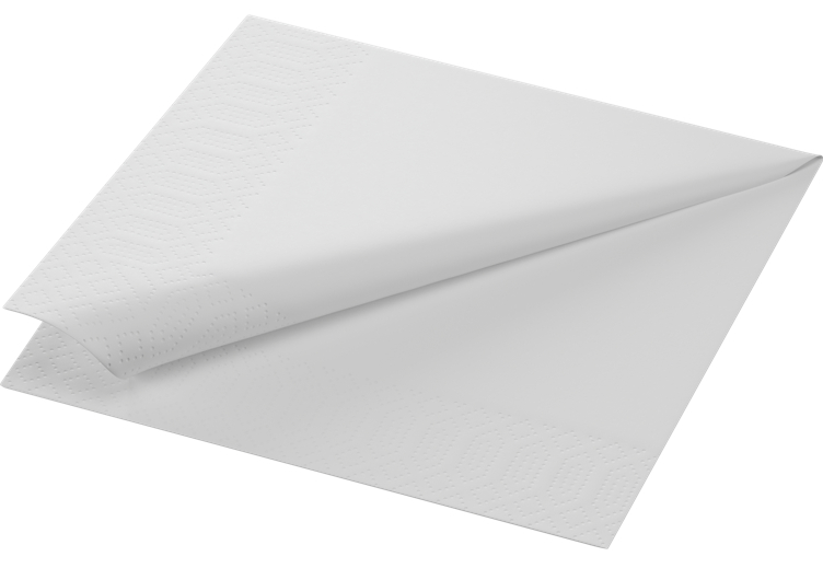 Serviett 33cm 3l hvit   125stk