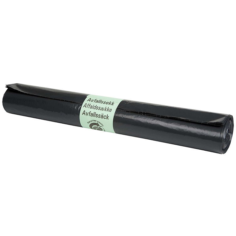Avfallsekk sort 106l 45my 70x110cm 200stk