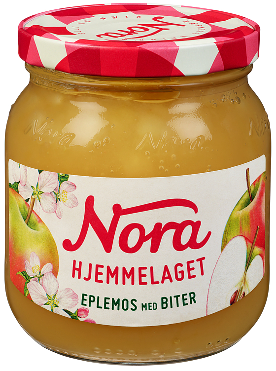 Eplemos m/biter hjemmelaget 380g