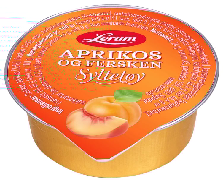 Aprikos-fersken syltetøy 100x24g