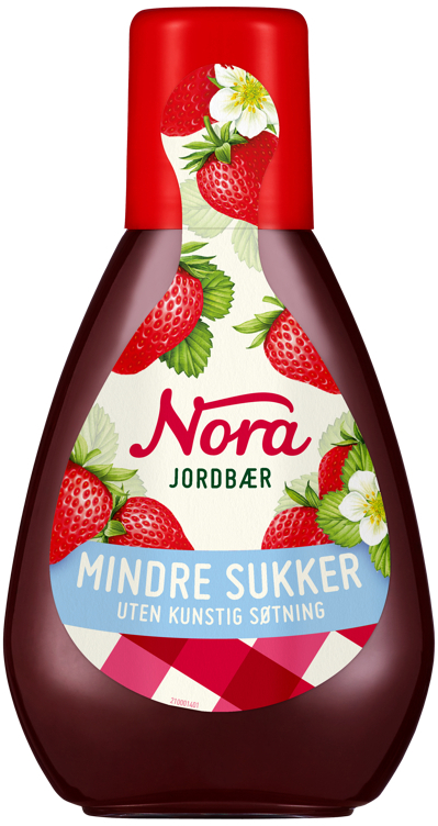 Nora strawberry jam light squeezy 400g